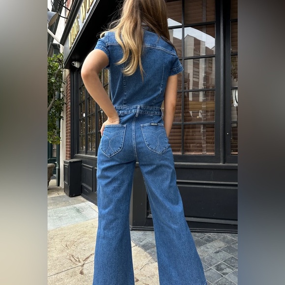 Rolla's Sailor Jumpsuit Breaker in Mid Vintage Blue - Picture 6 of 9